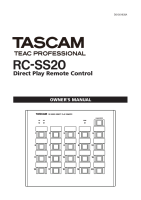 Tascam RC-SS20 - Owners Manual